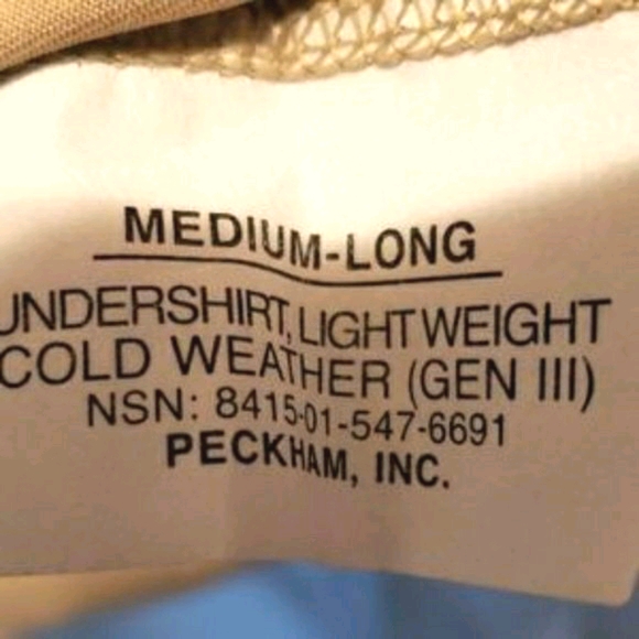 MEN'S POLARTEC MILITARY ISSUE UND. SHRT SZ M - Picture 8 of 8